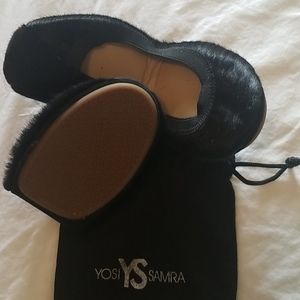 Yosi Samara horse hair foldable flats size 9